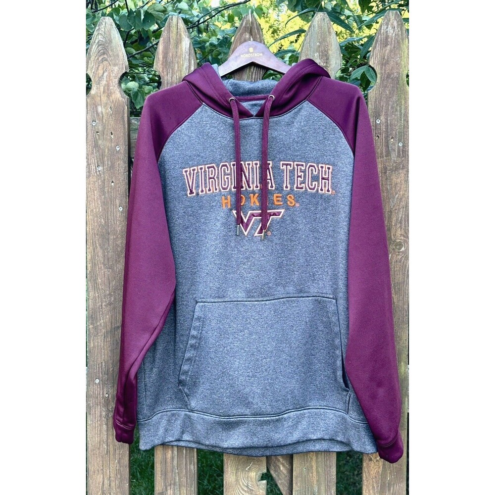 Virginia Tech Hokies Men's Colosseum Hoodie Sweatshirt Maroon - Size Large